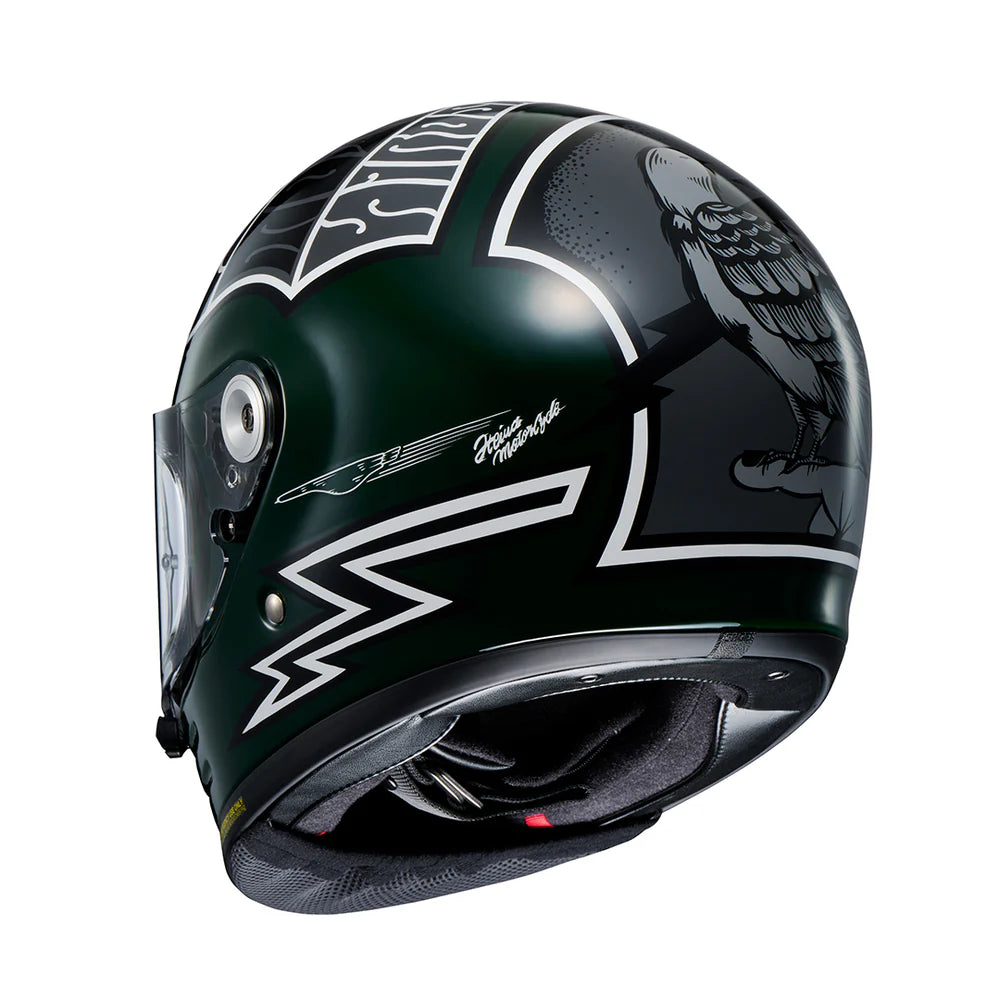 Shoei Glamster Heiwa Motorcycle - TC-4 Green/Grey