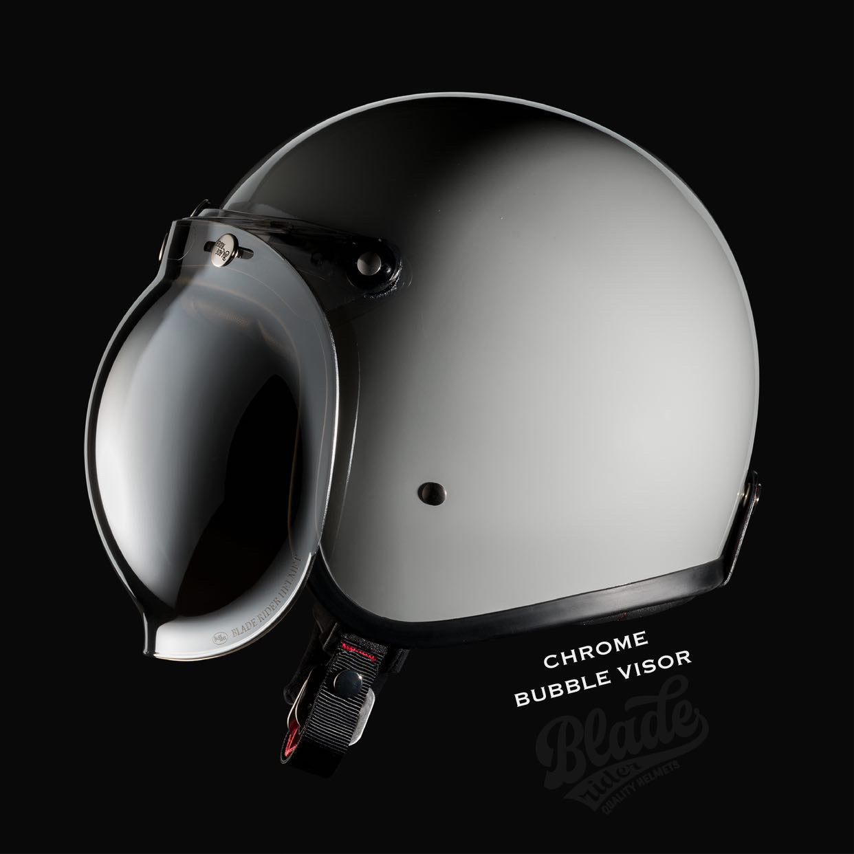 Blade Rider Bubble Shield Chrome – MOTOMAN - Main Image