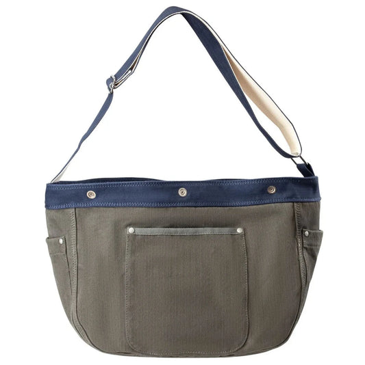Fogy Garage Newsboy Crossbody Bag - Blue