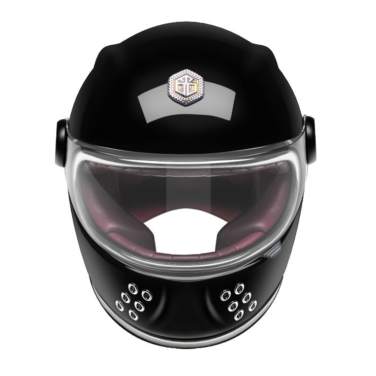 X-Guang Full Face Helmet - Hematite Glossy