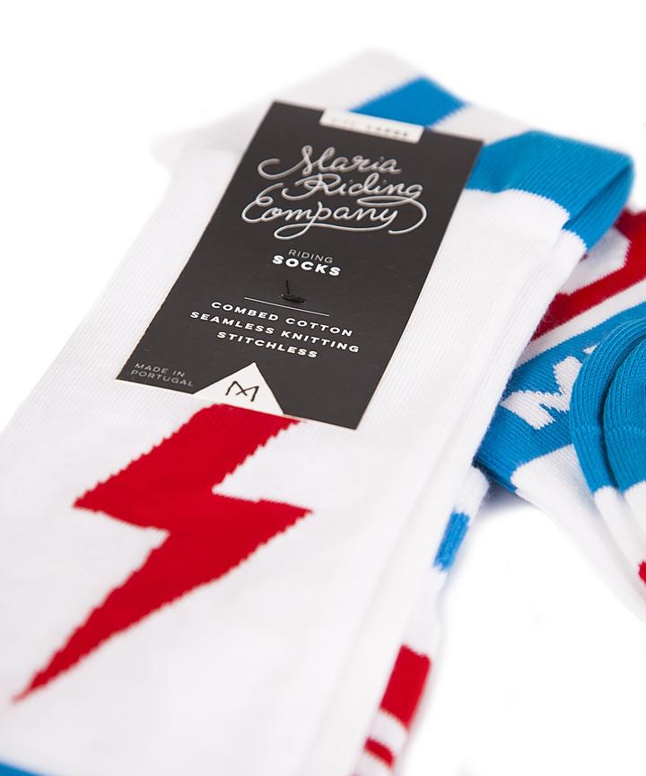 Maria Racing Company Socks - Red Lightning