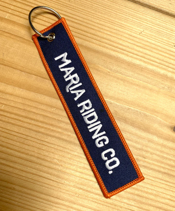 Maria Riding Company Stripe Keyring - Orange/Blue