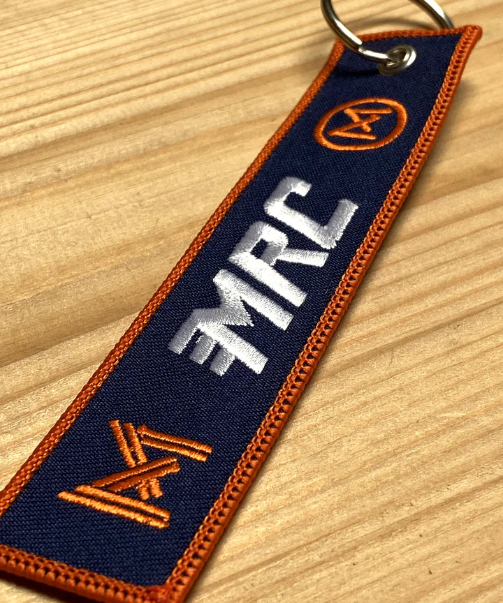 Maria Riding Company Stripe Keyring - Orange/Blue