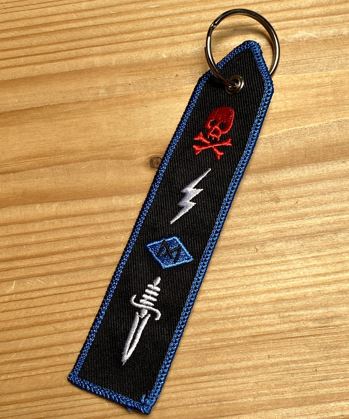 Maria Riding Company Stripe Keyring - Blue/Red