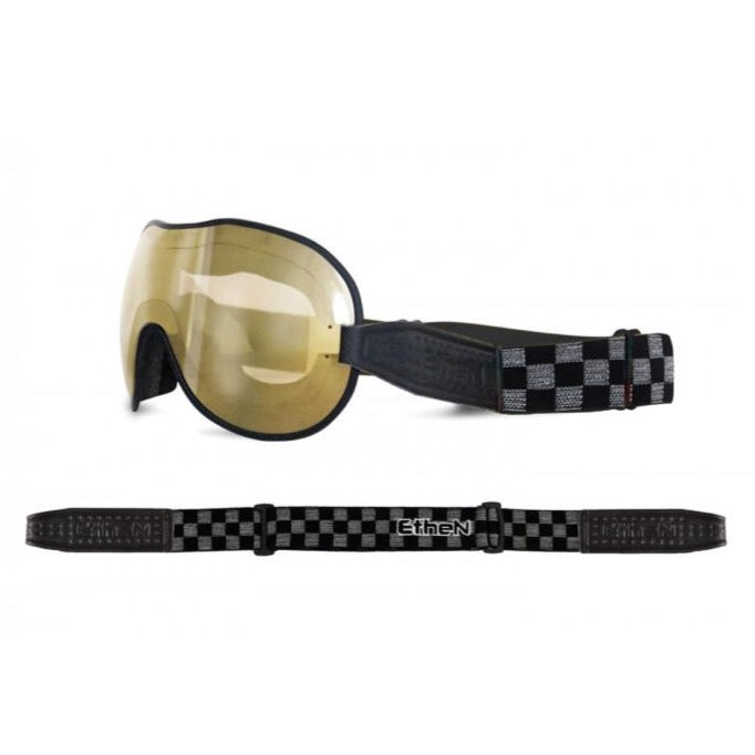 Ethen Cafe Racer Goggles - Checkers Grey