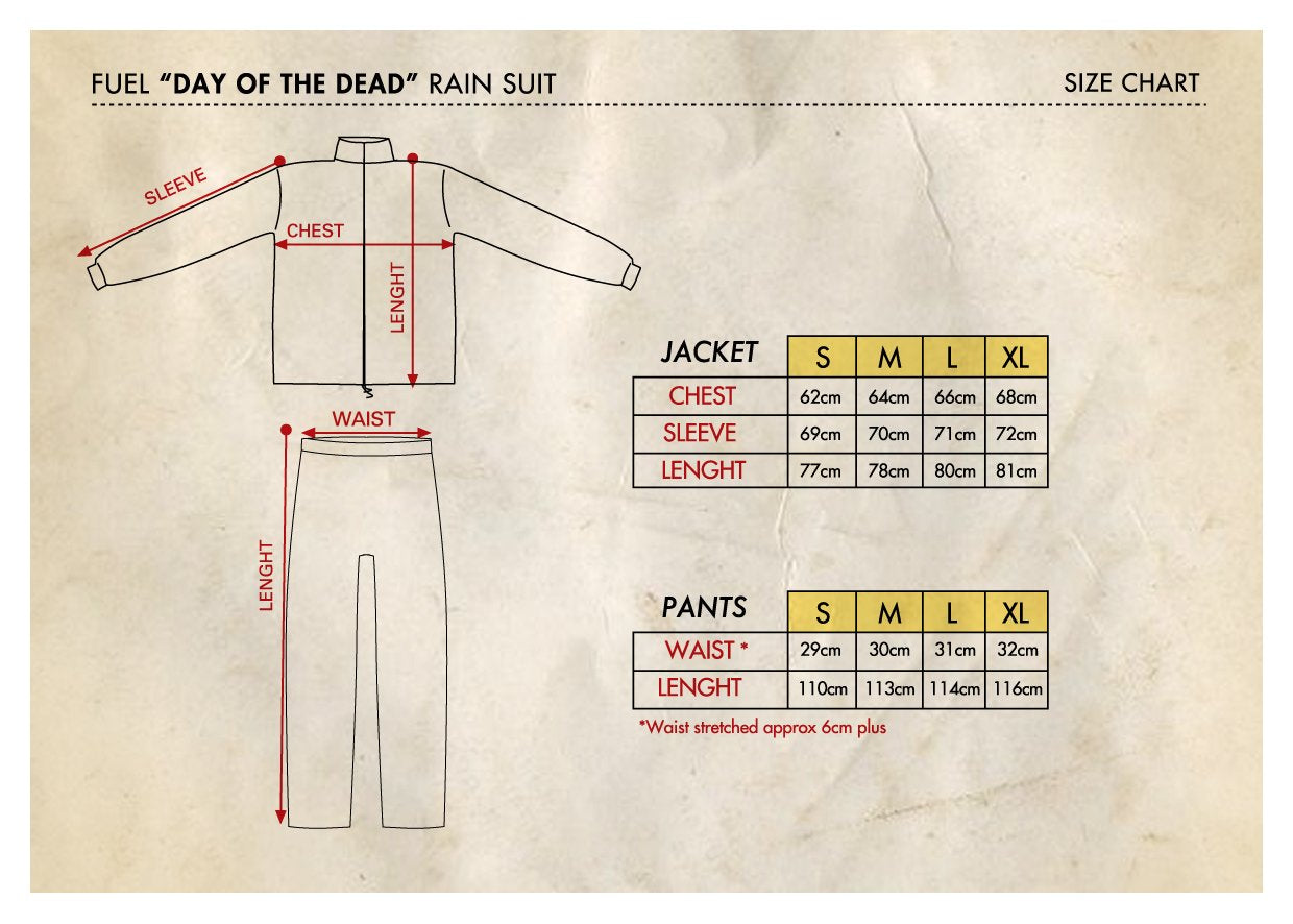 Fuel Day of the Dead Rain Suit - Black