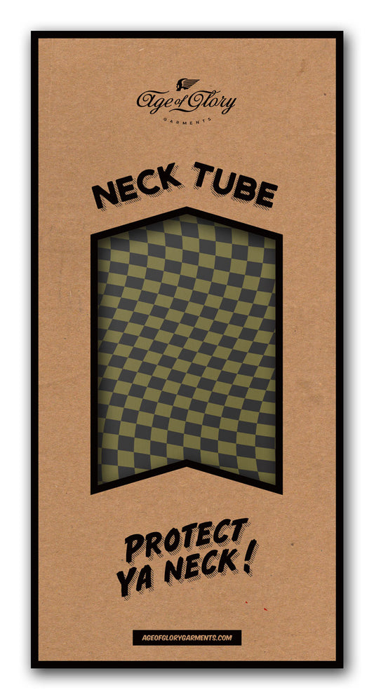 Age of Glory Twisted Checkers Neck Tube - Black/Army Green