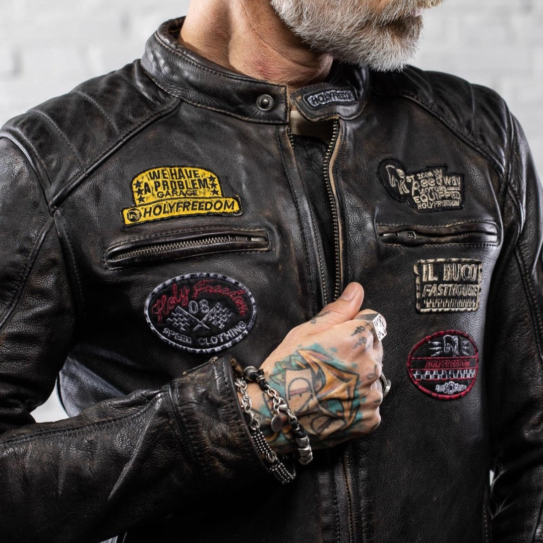 Holyfreedom Zero Evolution Leather Jacket - Black