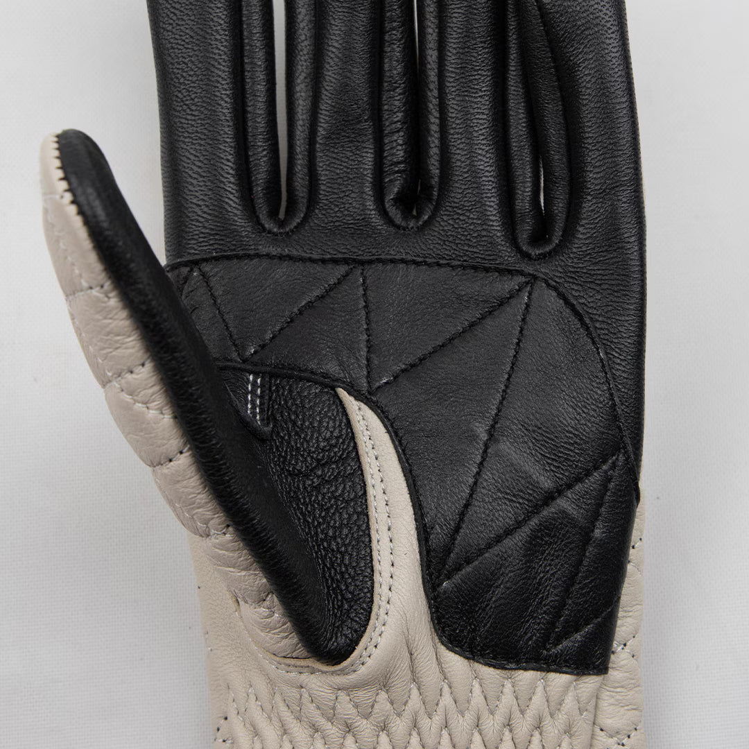 Degner TG-99 Quilted Leather Gloves - Ivory
