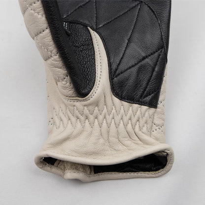 Degner TG-99 Quilted Leather Gloves - Ivory