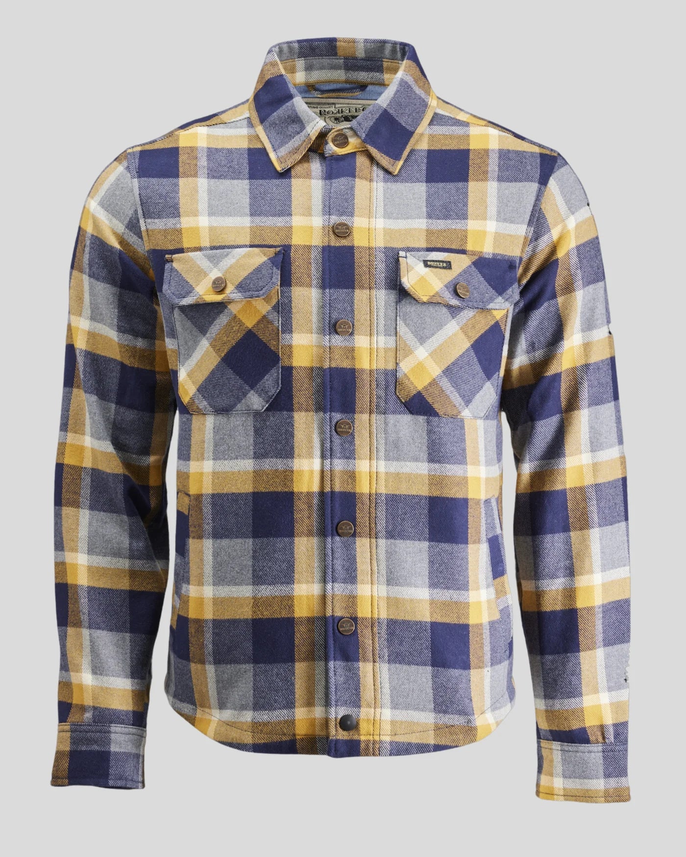 Rokker Memphis Rider Shirt - Yellow/Navy