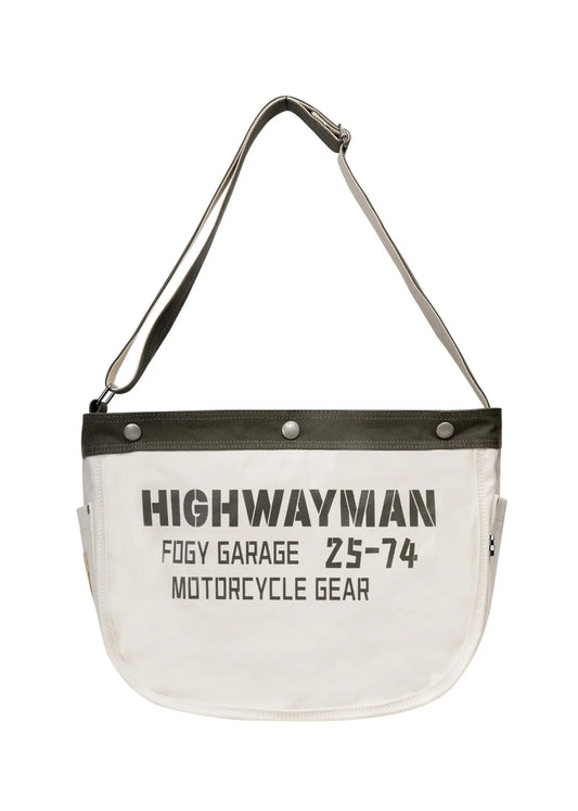 Fogy Garage Newsboy Crossbody Bag - White