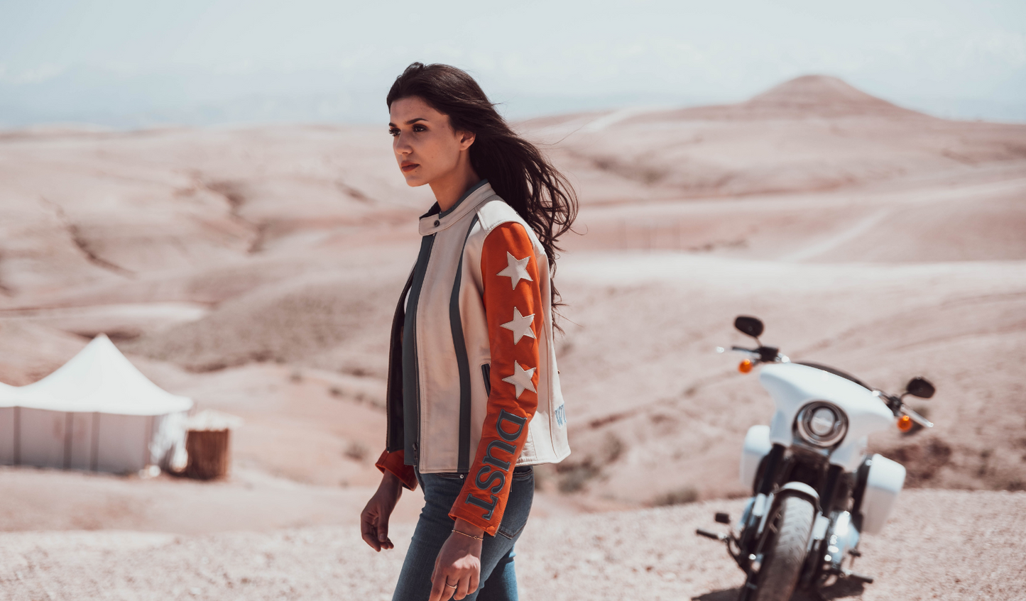 Wildust Sisters Stars & Stripes Leather Jacket - Brick