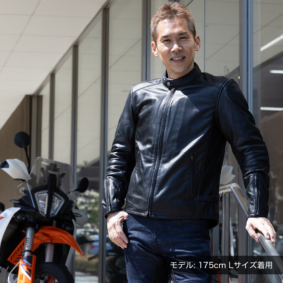 Degner 26SJ-8 Leather Mesh Jacket - Black