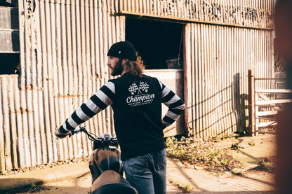 Age of Glory Victory LS Tee - Washed Black/Off-White