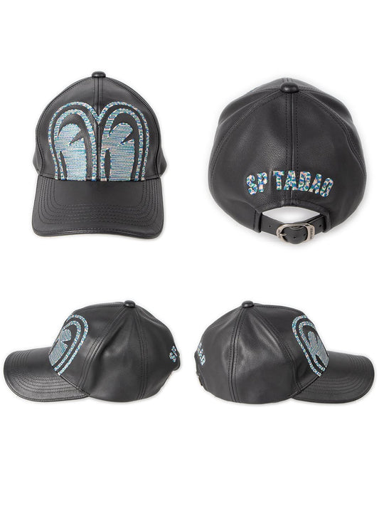 Degner x SP Tadao Leather Cap - Black/Multicolor