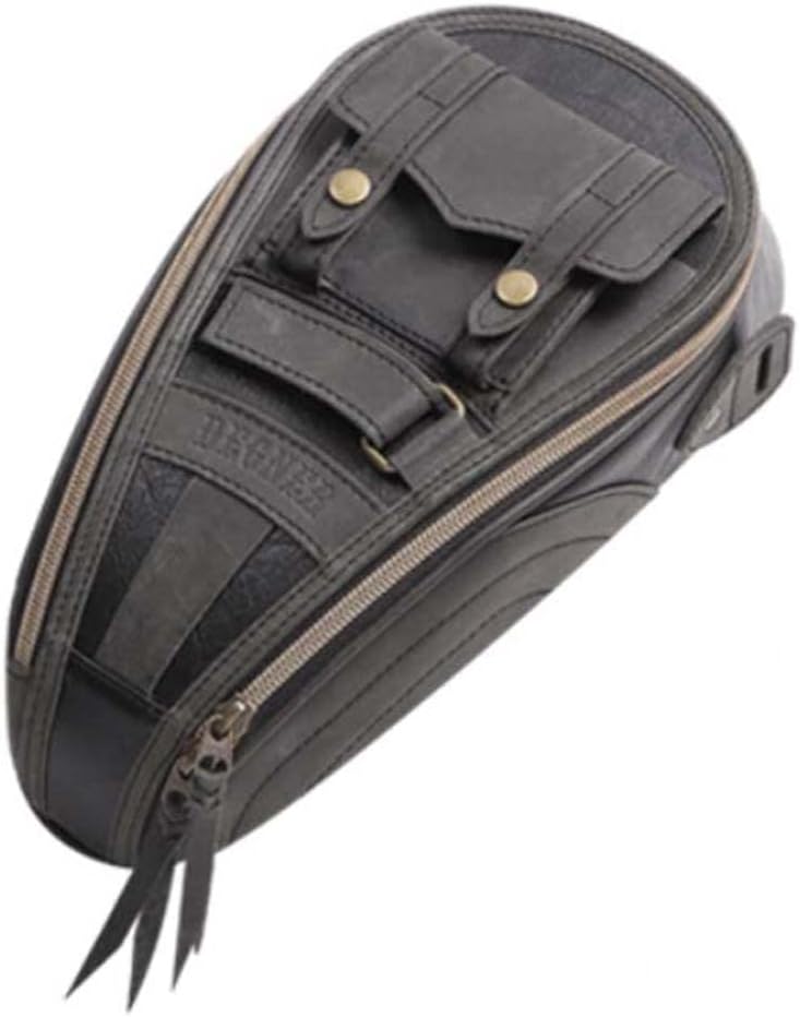 Degner SB-92 Leather Magnetic Tank Bag - Black
