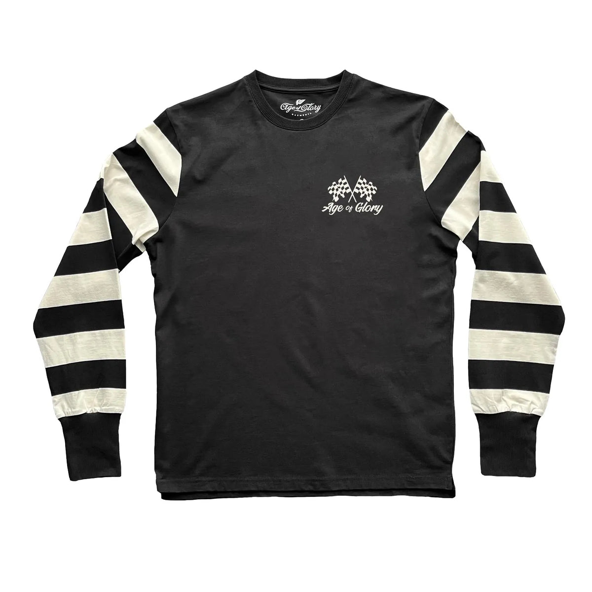Age of Glory Victory LS Tee - Washed Black/Off-White