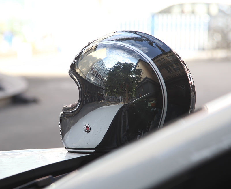 Ruby Castel Full Face Helmet - 100 Years Chromium
