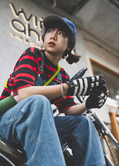 Fogy Garage Prisoner Short Gloves - Black/White