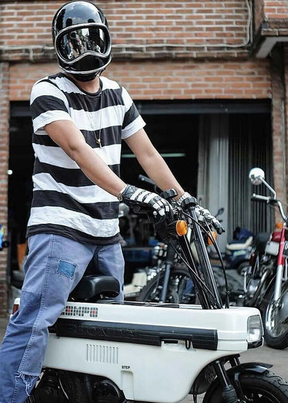 Fogy Garage Prisoner Short Gloves - Black/White