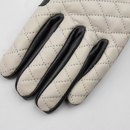 Degner TG-99 Quilted Leather Gloves - Ivory