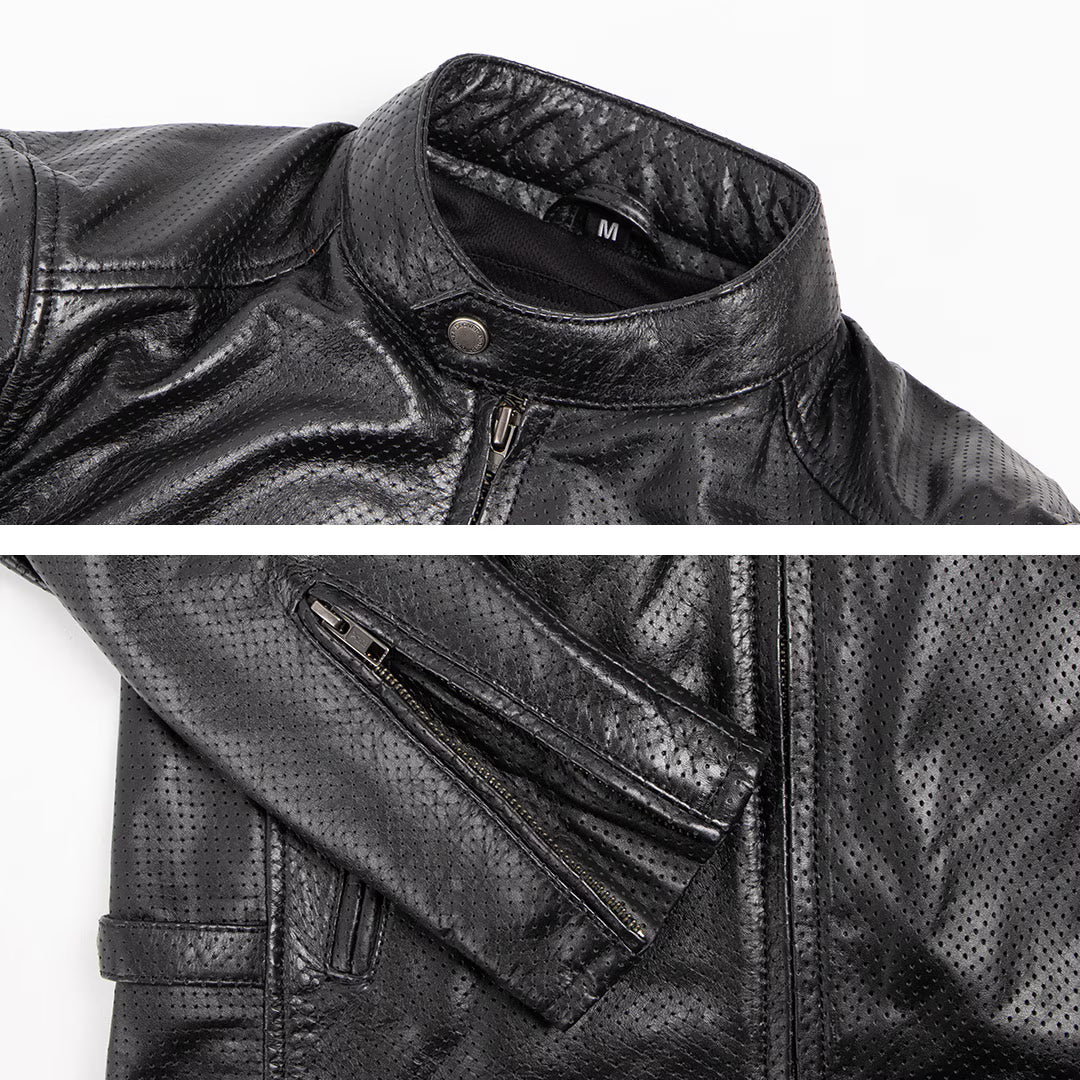Degner 26SJ-8 Leather Mesh Jacket - Black