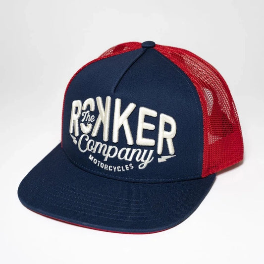 Rokker Motorcycles & Co Trucker Cap - Blue/Red