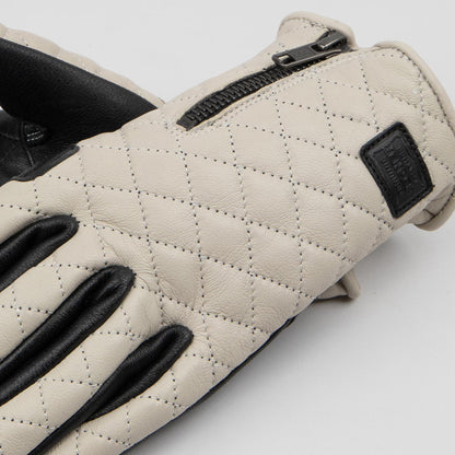 Degner TG-99 Quilted Leather Gloves - Ivory