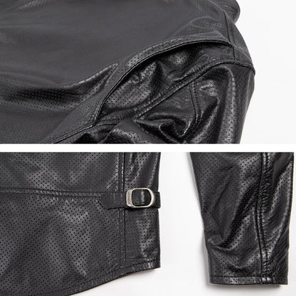 Degner 26SJ-8 Leather Mesh Jacket - Black