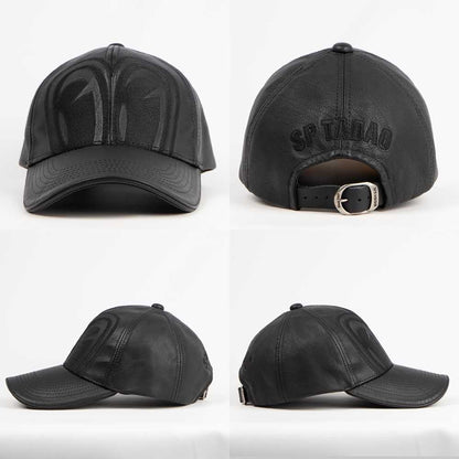 Degner x SP Tadao Leather Cap - Black/Black