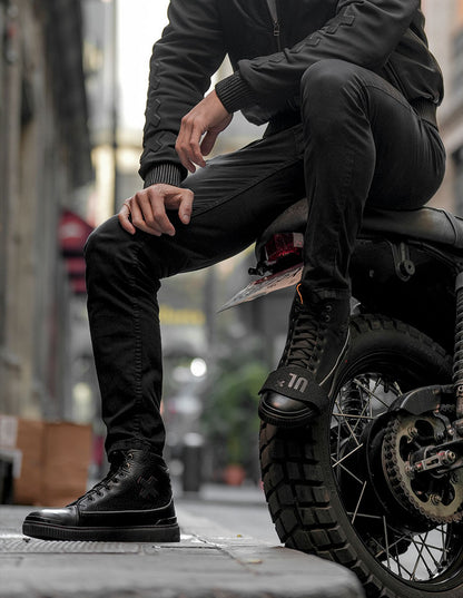 Umberto Luce Bonhan Moto Sneakers - Black