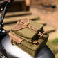Goldtop Canvas & Leather Small Tank Bag - Olive/Tan