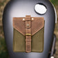 Goldtop Canvas & Leather Small Tank Bag - Olive/Tan