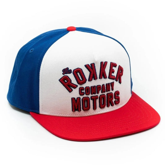 Rokker Motors Snapback Cap - Red/White/Blue