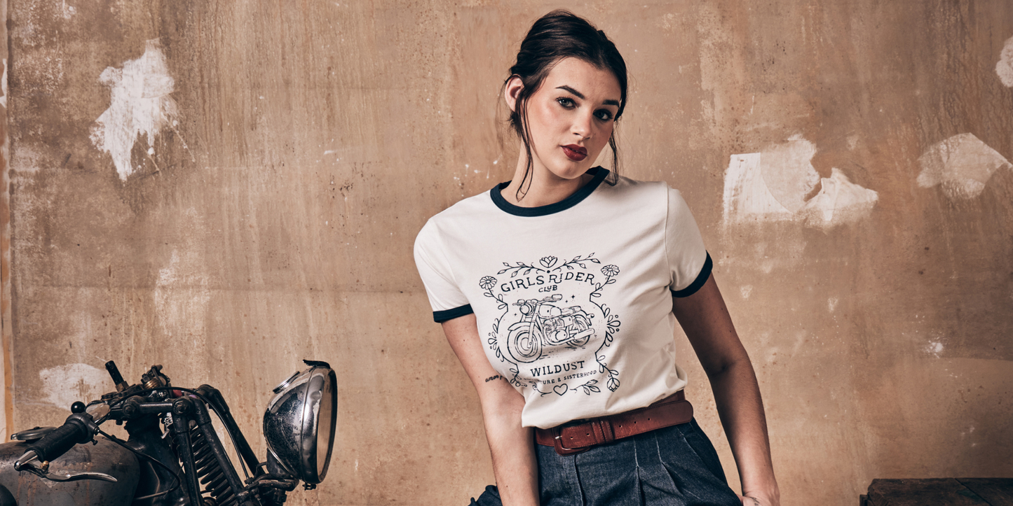 Wildust Sisters Ringer T-Shirt - Riders Club