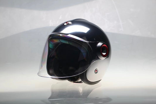 Ruby Belvedere Jet Helmet - Chromium