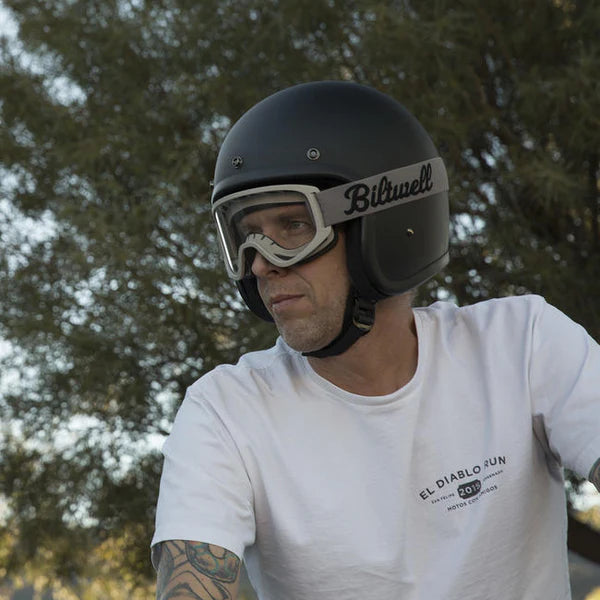 Biltwell Moto 2.0 Goggles - Script Titanium