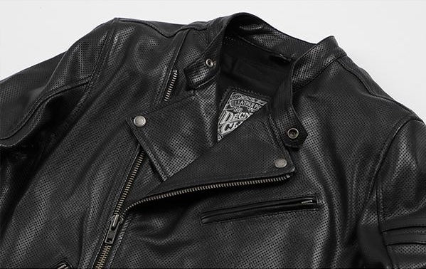 Degner 23SJ-4 Mesh Leather Jacket - Black