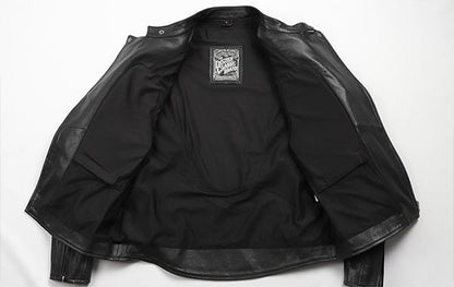 Degner 23SJ-4 Mesh Leather Jacket - Black