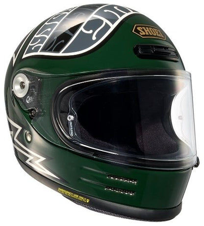Shoei Glamster Heiwa Motorcycle - TC-4 Green/Grey