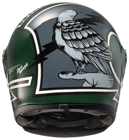 Shoei Glamster Heiwa Motorcycle - TC-4 Green/Grey