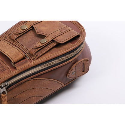 Degner SB-92 Leather Magnetic Tank Bag - Brown
