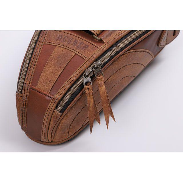 Degner SB-92 Leather Magnetic Tank Bag - Brown