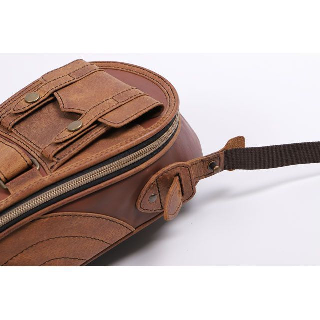 Degner SB-92 Leather Magnetic Tank Bag - Brown