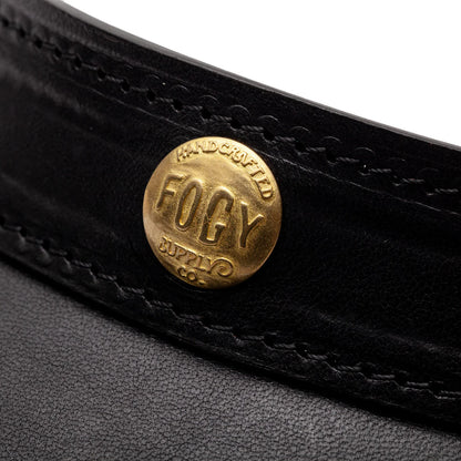 Fogy Garage Leather Peak - Black