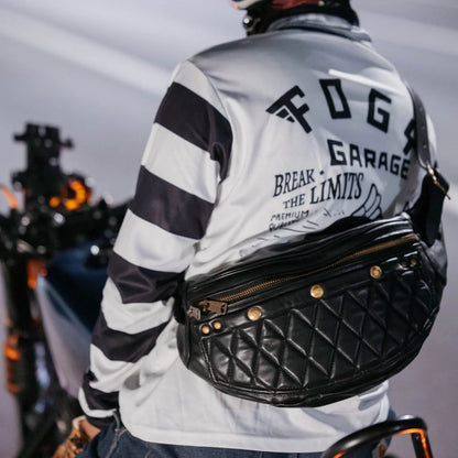 Fogy Garage Diamond Quilted Fanny Pack - Black