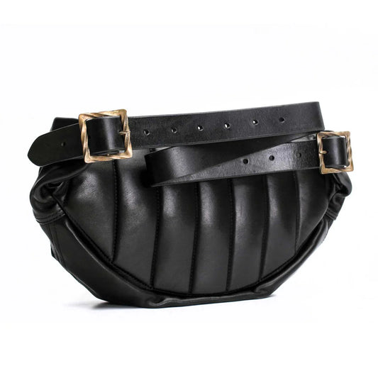 Fogy Garage Diamond Quilted Fanny Pack - Black
