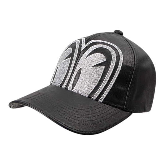 Degner x SP Tadao Leather Cap - Black/Silver