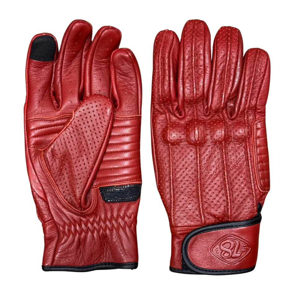78 Motor Co Speed Gloves MK4 - Cherry Red